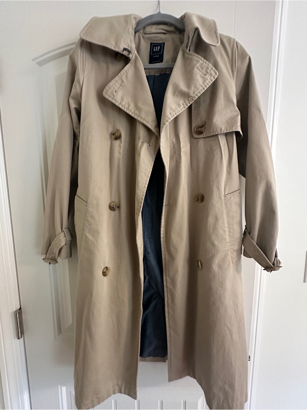 GAP - Khaki Double-Breasted Trench Coat